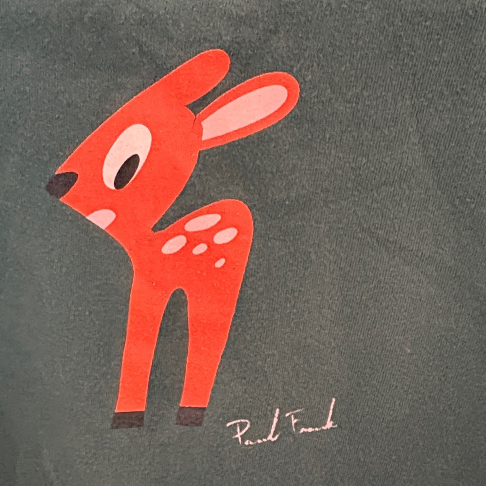 Paul Frank Green Tee with Orange Deer Design - Picture 3 of 4